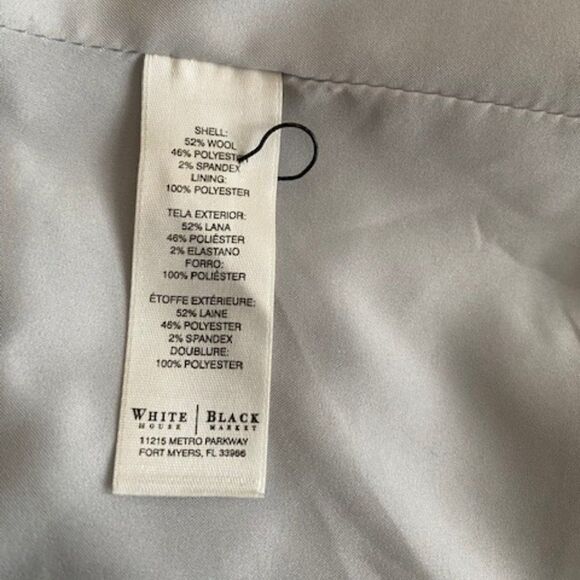 White Market Black Market Gray color block 1 button blazer, size 14 - Picture 4 of 5